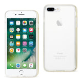 REIKO IPHONE 7 SOFT TRANSPARENT TPU CASE WITH OUTSIDE EXTRA BUMPER IN CLEAR GOLD