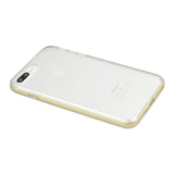 REIKO IPHONE 7 SOFT TRANSPARENT TPU CASE WITH OUTSIDE EXTRA BUMPER IN CLEAR GOLD