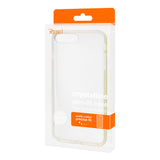 REIKO IPHONE 7 SOFT TRANSPARENT TPU CASE WITH OUTSIDE EXTRA BUMPER IN CLEAR GOLD