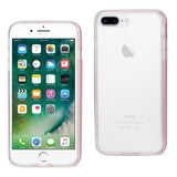 REIKO IPHONE 7 SOFT TRANSPARENT TPU CASE WITH OUTSIDE EXTRA BUMPER IN CLEAR ROSE GOLD
