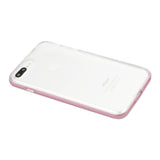 REIKO IPHONE 7 SOFT TRANSPARENT TPU CASE WITH OUTSIDE EXTRA BUMPER IN CLEAR ROSE GOLD