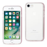 REIKO IPHONE 7 PLUS SOFT TRANSPARENT TPU CASE WITH OUTSIDE EXTRA BUMPER IN CLEAR ROSE GOLD
