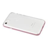 REIKO IPHONE 7 PLUS SOFT TRANSPARENT TPU CASE WITH OUTSIDE EXTRA BUMPER IN CLEAR ROSE GOLD