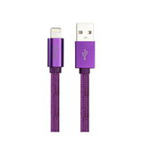 REIKO IPHONE 6 3FT LIGHTING CERTIFIED BRAIDED DATA CABLE IN PURPLE