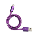 REIKO IPHONE 6 3FT LIGHTING CERTIFIED BRAIDED DATA CABLE IN PURPLE