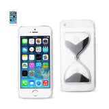 REIKO IPHONE SE/ 5S/ 5 3D SAND CLOCK CLEAR CASE IN BLACK