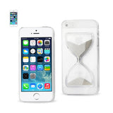 REIKO IPHONE SE/ 5S/ 5 3D SAND CLOCK CLEAR CASE IN SILVER