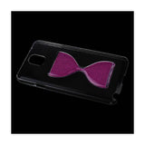 REIKO SAMSUNG GALAXY NOTE 3 3D SAND CLOCK CLEAR CASE IN HOT PINK