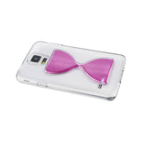 REIKO SAMSUNG GALAXY S5 3D SAND CLOCK CLEAR CASE IN HOT PINK