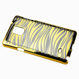 REIKO SAMSUNG GALAXY NOTE 4 ANIMAL ZEBRA PRINT CLEAR CASE IN GOLD