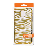 REIKO SAMSUNG GALAXY NOTE 4 ANIMAL ZEBRA PRINT CLEAR CASE IN GOLD