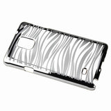 REIKO SAMSUNG GALAXY NOTE 4 ANIMAL ZEBRA PRINT CLEAR CASE IN SILVER
