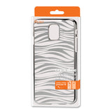 REIKO SAMSUNG GALAXY NOTE 4 ANIMAL ZEBRA PRINT CLEAR CASE IN SILVER