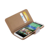 REIKO HTC DESIRE 510 JEWELRY DIAMOND RHINESTONE WALLET CASE IN GOLD