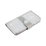 REIKO HTC DESIRE 510 JEWELRY DIAMOND RHINESTONE WALLET CASE IN SILVER