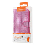 REIKO HTC ONE M8 JEWELRY DIAMOND RHINESTONE WALLET CASE IN PINK