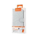 REIKO HTC ONE M8 JEWELRY DIAMOND RHINESTONE WALLET CASE IN SILVER