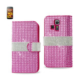 REIKO KYOCERA HYDRO ICON JEWELRY DIAMOND RHINESTONE WALLET CASE IN PINK