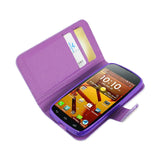 REIKO KYOCERA HYDRO ICON JEWELRY DIAMOND RHINESTONE WALLET CASE IN PURPLE