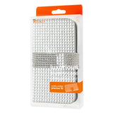 REIKO KYOCERA HYDRO ICON JEWELRY DIAMOND RHINESTONE WALLET CASE IN SILVER