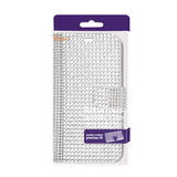 REIKO KYOCERA HYDRO WAVE JEWELRY DIAMOND RHINESTONE WALLET CASE IN SILVER