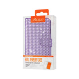 REIKO SAMSUNG GALAXY NOTE 3 JEWELRY DIAMOND RHINESTONE WALLET CASE IN PURPLE