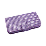 REIKO SAMSUNG GALAXY S4 JEWELRY DIAMOND RHINESTONE WALLET CASE IN PURPLE