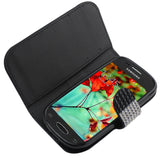 REIKO SAMSUNG GALAXY LIGHT JEWELRY DIAMOND RHINESTONE WALLET CASE IN BLACK