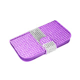 REIKO SAMSUNG GALAXY LIGHT JEWELRY DIAMOND RHINESTONE WALLET CASE IN PURPLE