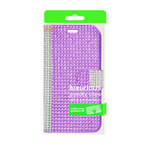 REIKO ZTE OVERTURE 2 JEWELRY DIAMOND RHINESTONE WALLET CASE IN PURPLE