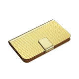 REIKO SAMSUNG GALAXY S6 EDGE GOLD CHROME DESIGN WALLET CASE IN GOLD