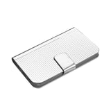 REIKO SAMSUNG GALAXY S6 EDGE GOLD CHROME DESIGN WALLET CASE IN SILVER
