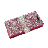 REIKO HTC ONE A9 JEWELRY RHINESTONE WALLET CASE IN PINK