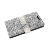 REIKO HTC ONE A9 JEWELRY RHINESTONE WALLET CASE IN SILVER