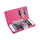 REIKO IPHONE 6 PLUS/ 6S PLUS JEWELRY RHINESTONE WALLET CASE IN PINK