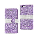 REIKO IPHONE 6 JEWELRY RHINESTONE WALLET CASE IN PURPLE