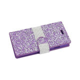 REIKO IPHONE 6 JEWELRY RHINESTONE WALLET CASE IN PURPLE