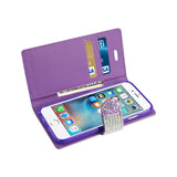 REIKO IPHONE 6 JEWELRY RHINESTONE WALLET CASE IN PURPLE
