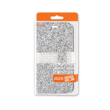 REIKO IPHONE 6 JEWELRY RHINESTONE WALLET CASE IN SILVER