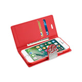 REIKO IPHONE 7 JEWELRY RHINESTONE WALLET CASE IN RED