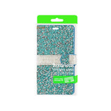 REIKO KYOCERA HYDRO VIEW JEWELRY RHINESTONE WALLET CASE IN BLUE