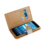 REIKO KYOCERA HYDRO VIEW JEWELRY RHINESTONE WALLET CASE IN GOLD