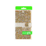 REIKO KYOCERA HYDRO VIEW JEWELRY RHINESTONE WALLET CASE IN GOLD