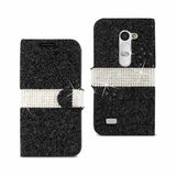 REIKO LG LEON JEWELRY RHINESTONE WALLET CASE IN BLACK