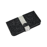 REIKO LG LEON JEWELRY RHINESTONE WALLET CASE IN BLACK