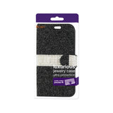 REIKO LG LEON JEWELRY RHINESTONE WALLET CASE IN BLACK