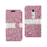 REIKO LG LEON JEWELRY RHINESTONE WALLET CASE IN PINK