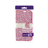 REIKO LG LEON JEWELRY RHINESTONE WALLET CASE IN PINK