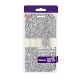 REIKO LG LEON JEWELRY RHINESTONE WALLET CASE IN SILVER
