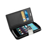 REIKO LG SPREE JEWELRY RHINESTONE WALLET CASE IN BLACK